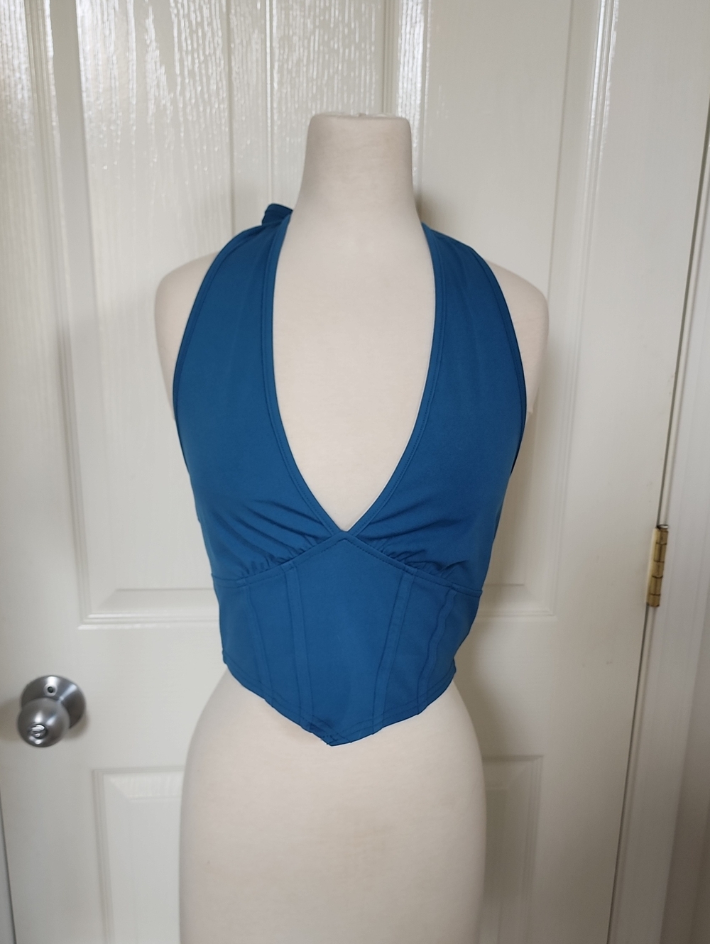 Women's Teal Halter Top